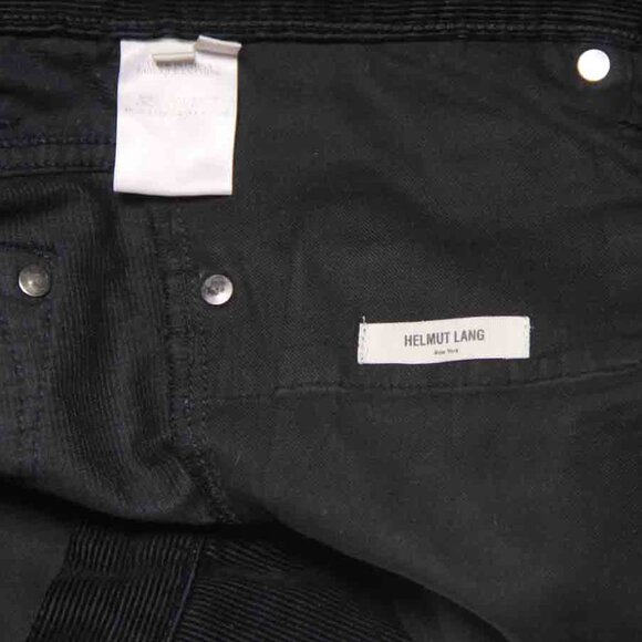 NWOT Helmut Lang Corduroy Pants Button Fly Black Men's Slim Fit 30 X 34 - Picture 3 of 3